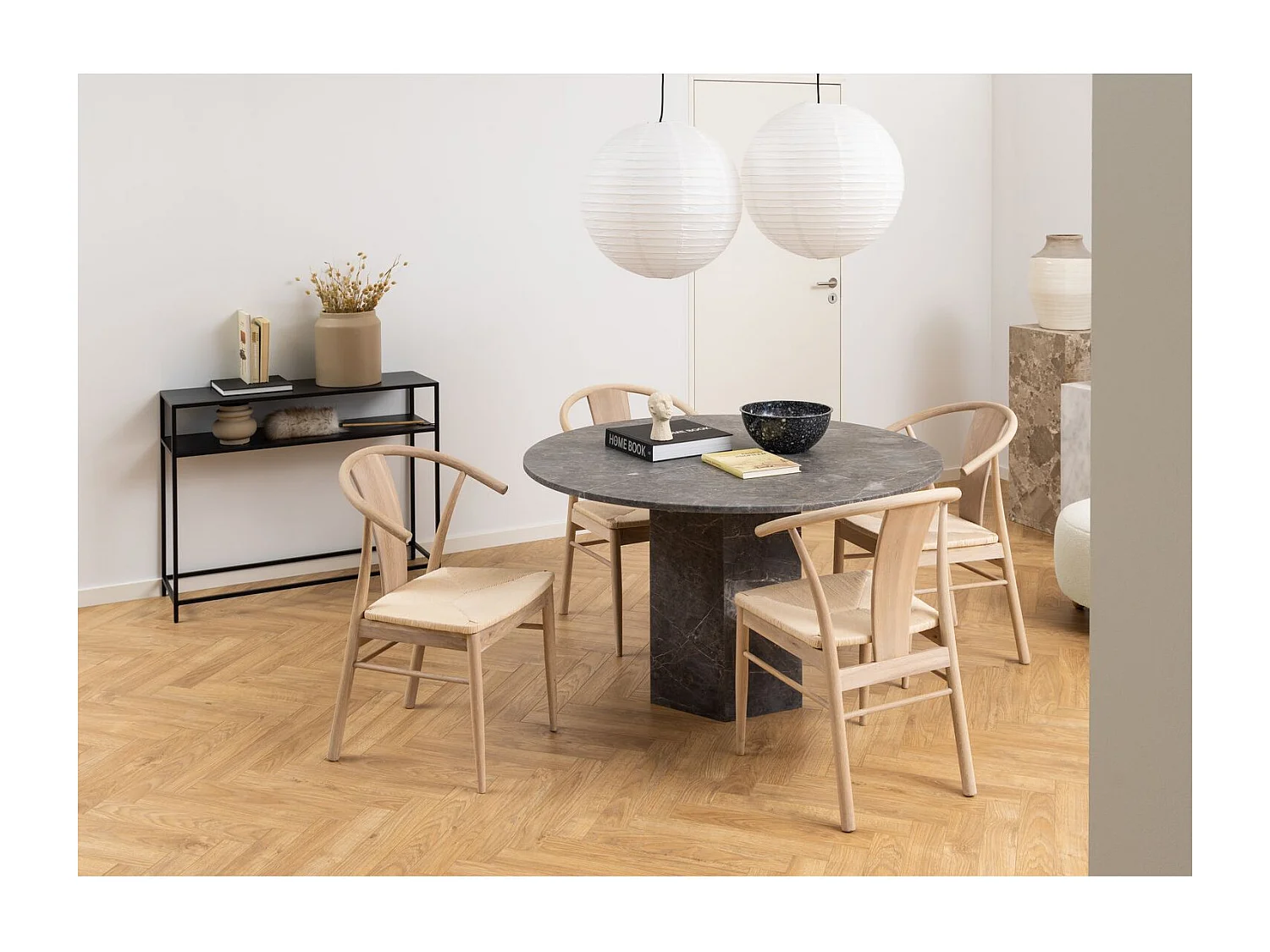 Console d'entrée 2 niveaux en métal