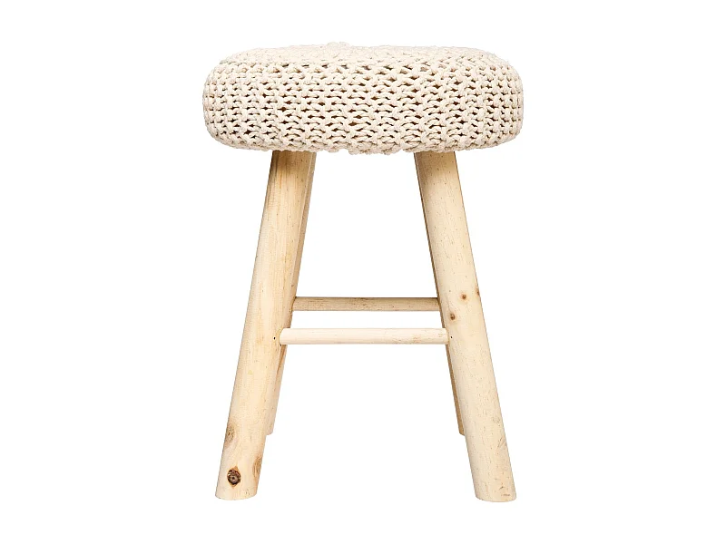 Tabouret en maille Suzette - H. 43 cm