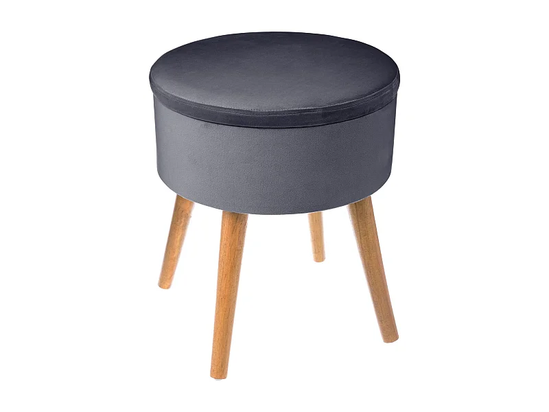 Tabouret coffre en velours Tess - H. 44 cm