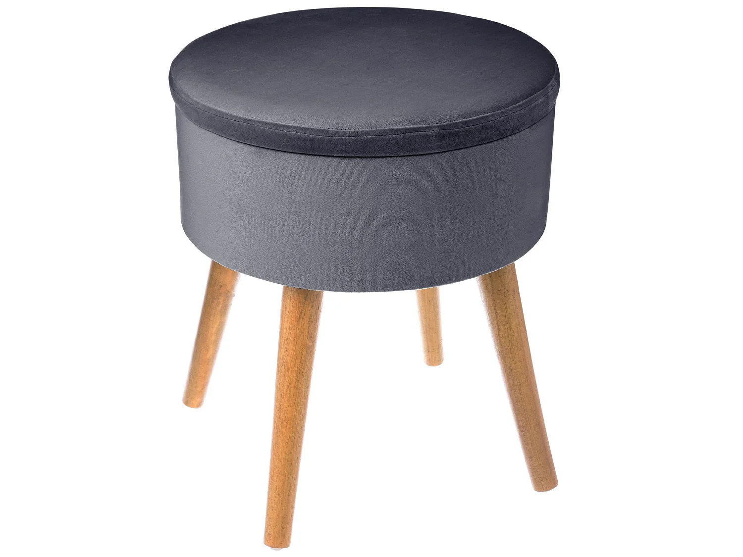 Tabouret coffre en velours Tess - H. 44 cm