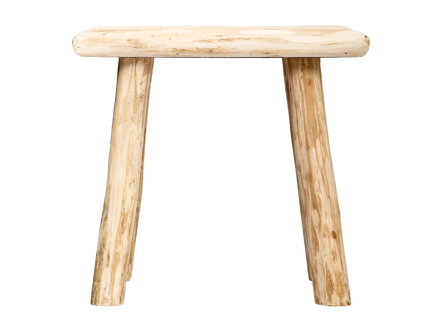 Tabouret en bois Woody - H. 32 cm - Naturel