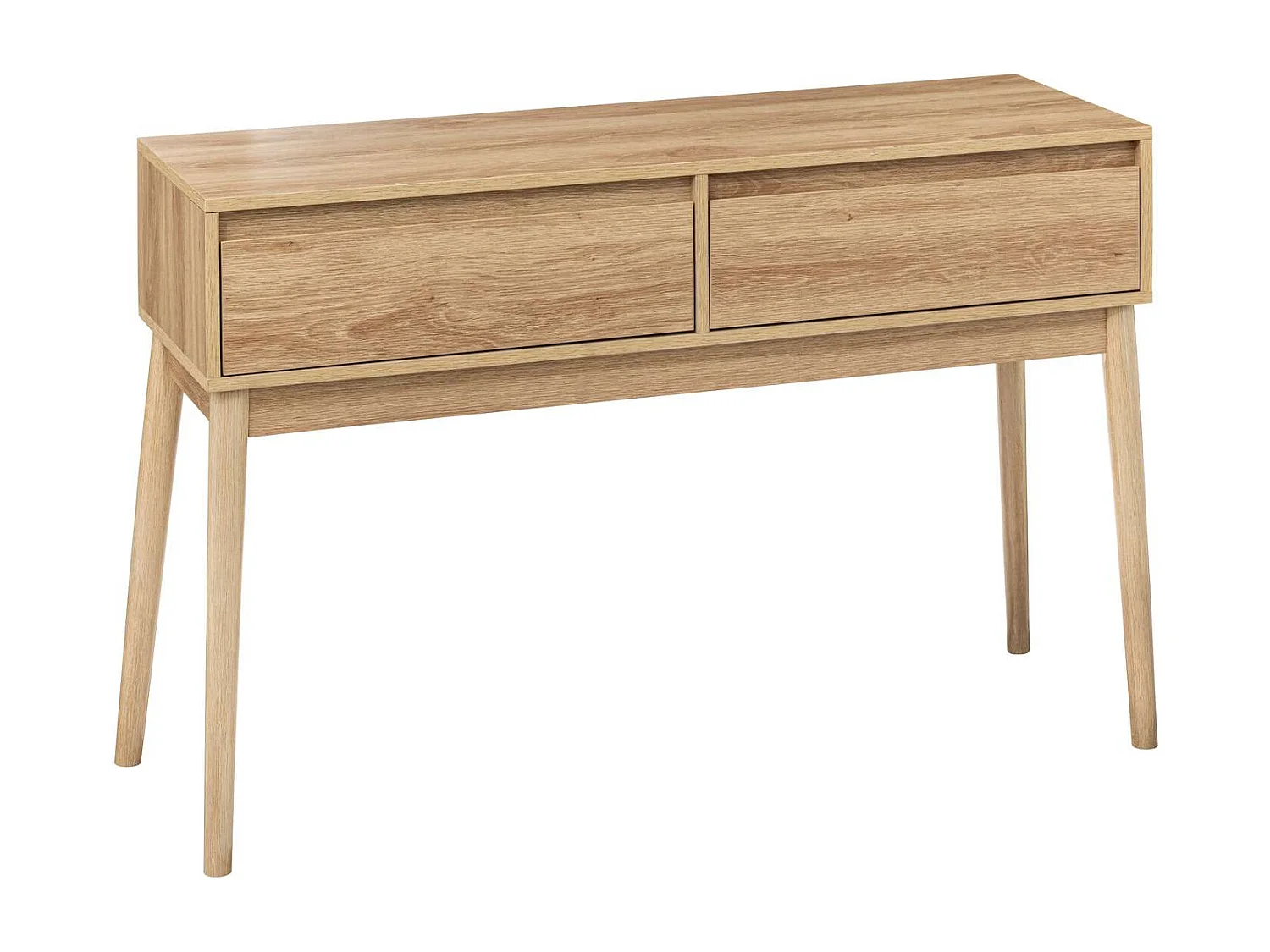 Console 2 tiroirs Liam en bois - Marron