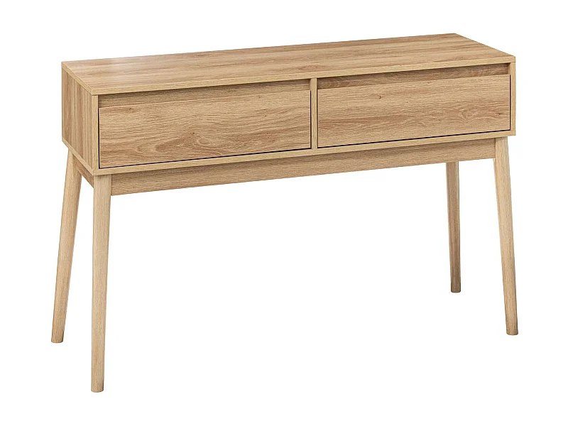 Console 2 tiroirs Liam en bois - Marron
