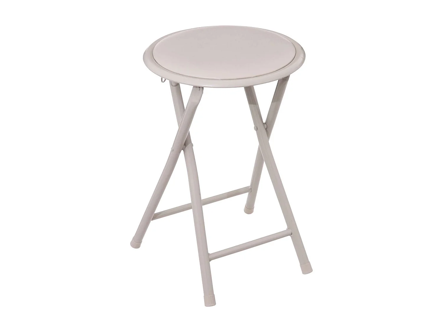 Tabouret d'appoint pliable en PVC - Beige
