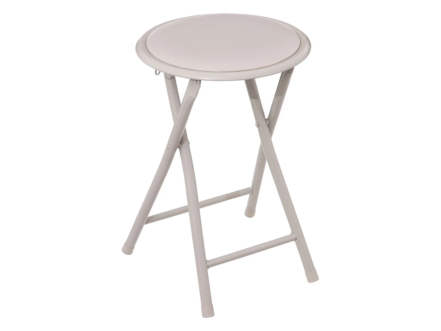 Tabouret d'appoint pliable en PVC - Beige