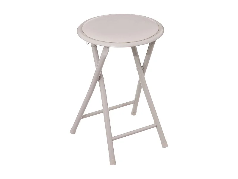 Tabouret d'appoint pliable en PVC - Beige