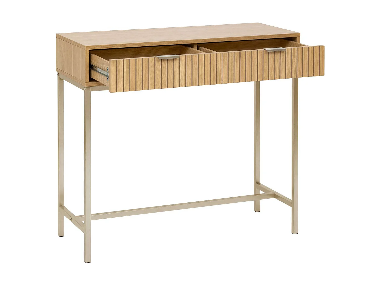 Console 2 tiroirs en bois TASSO - Marron