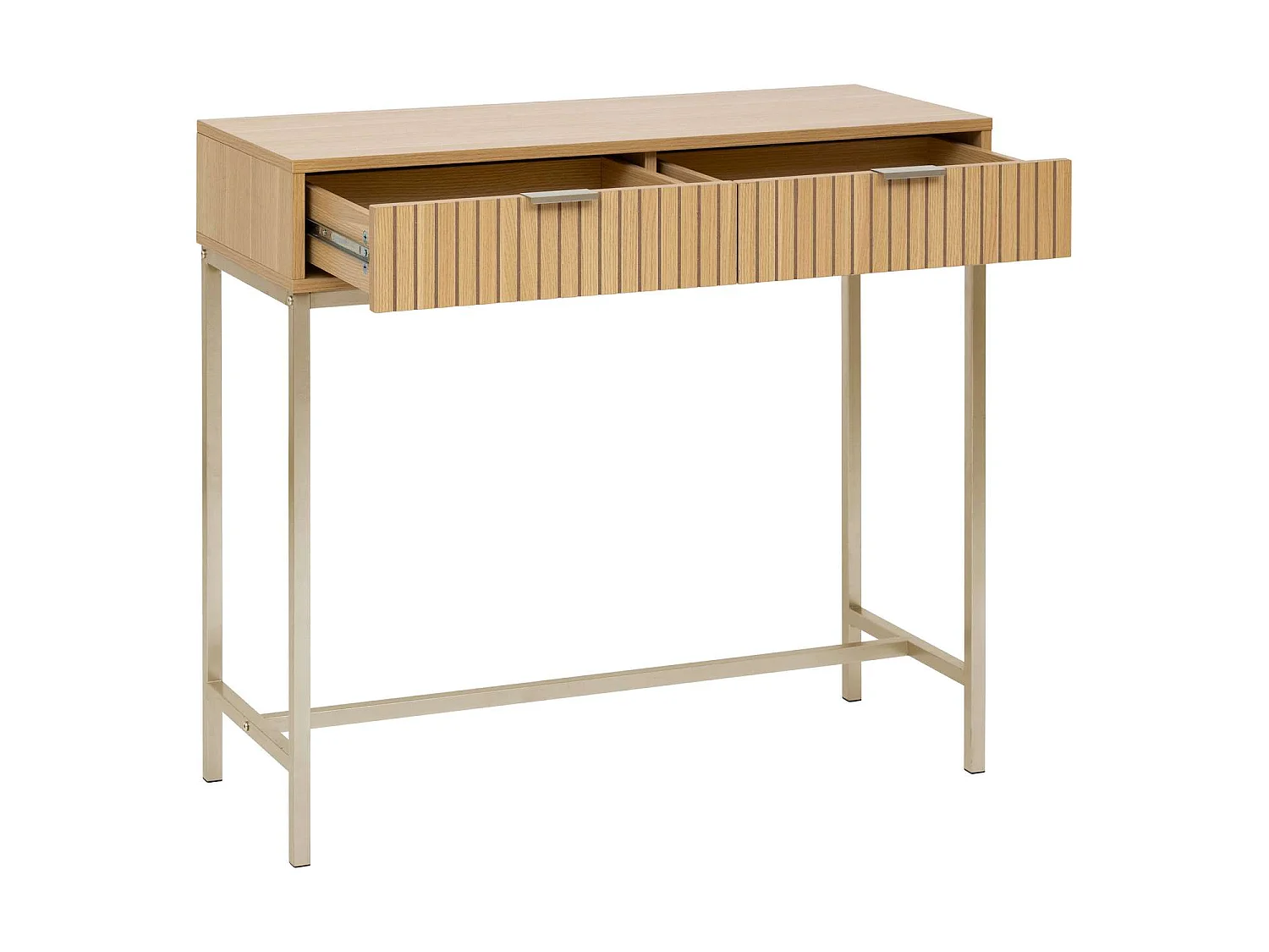 Console 2 tiroirs en bois TASSO - Marron