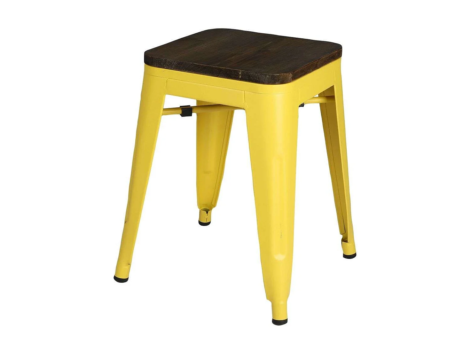 Lot de 4 tabourets vintage Liv H46 cm - Jaune