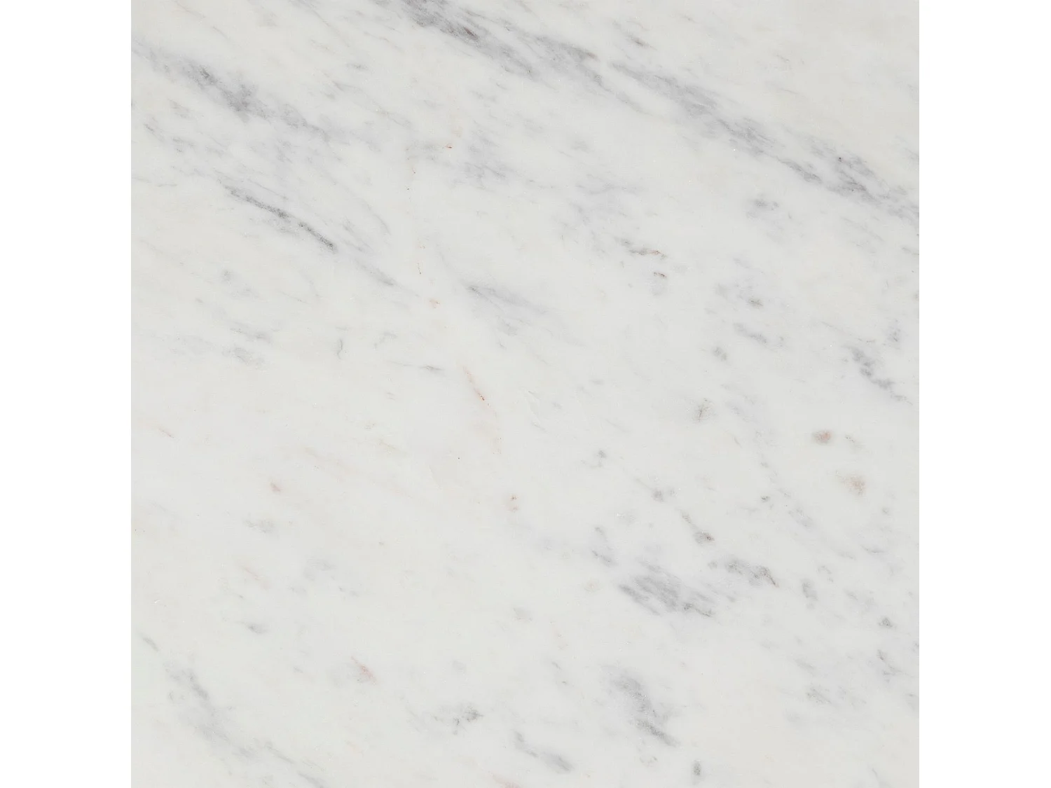 Table basse ronde en marbre et bois massif NANDA - Blanc