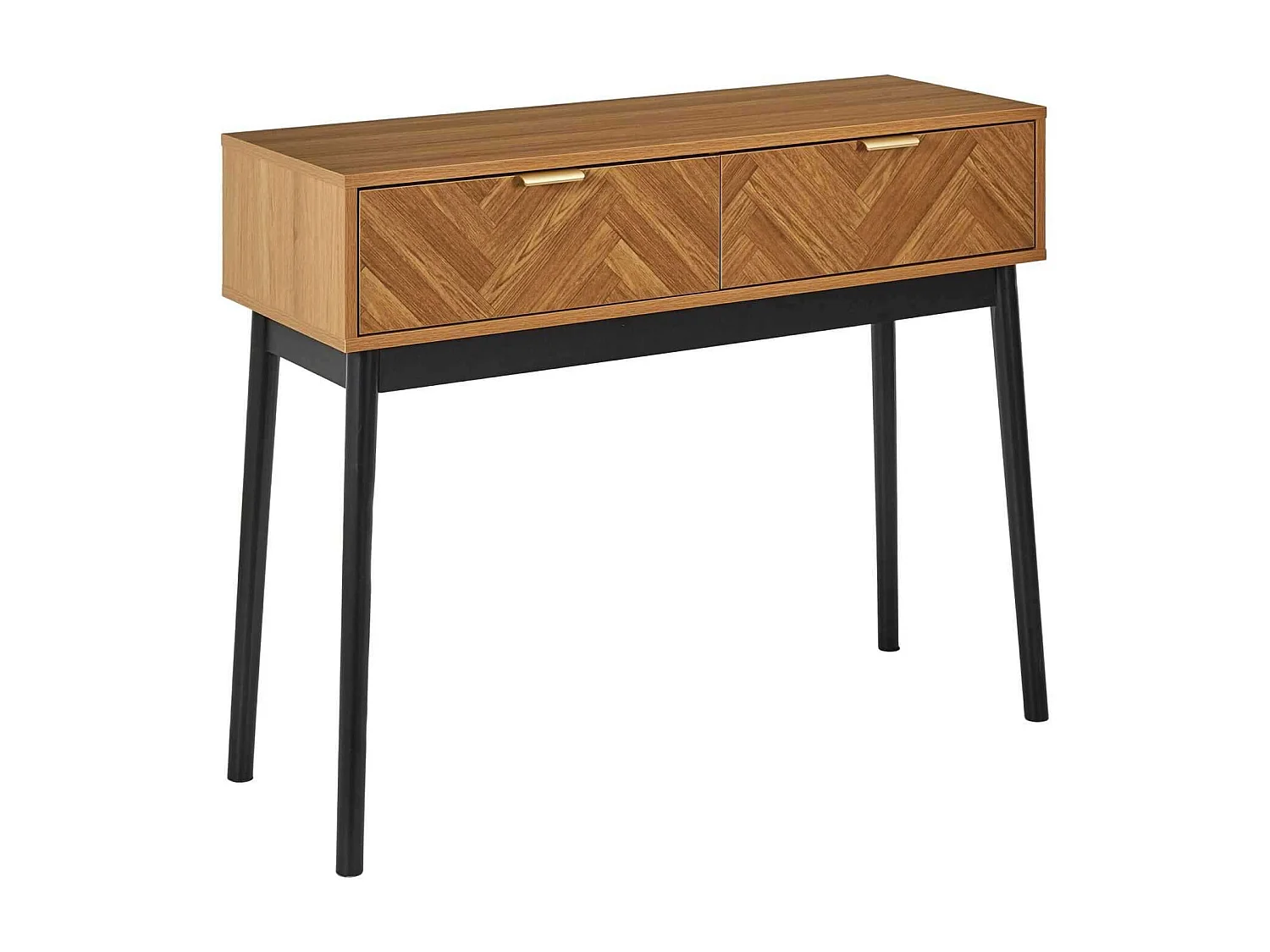 Console en bois FELIX - Marron et noir