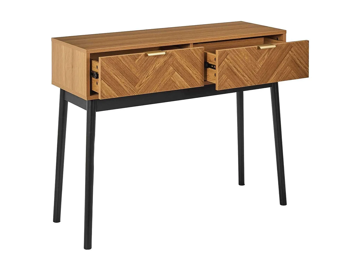 Console en bois FELIX - Marron et noir