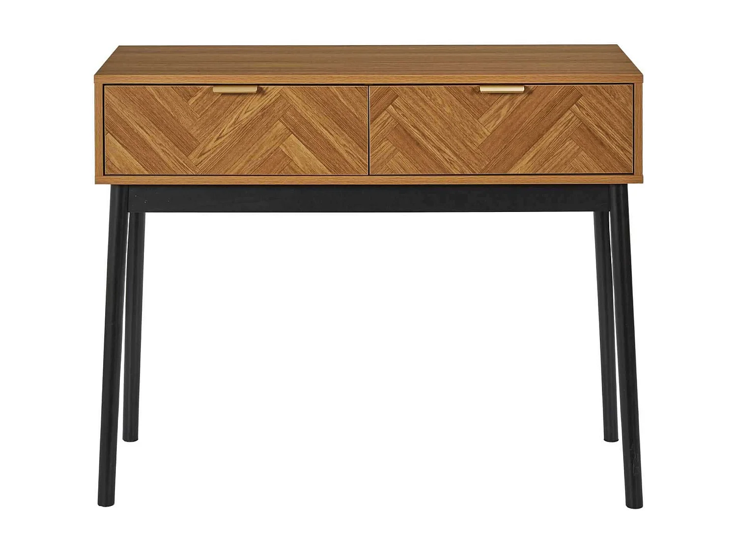 Console en bois FELIX - Marron et noir