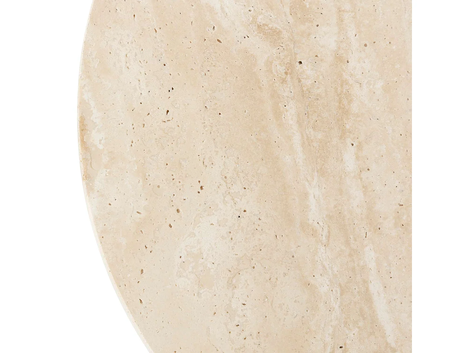 Table à café en travertin - Blanc