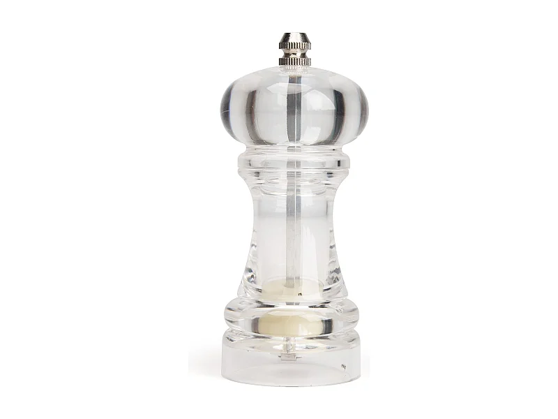 Menastyl - Moulin Sel Poivre 14cm En Acrylique Transparent Broyeur Ceramique