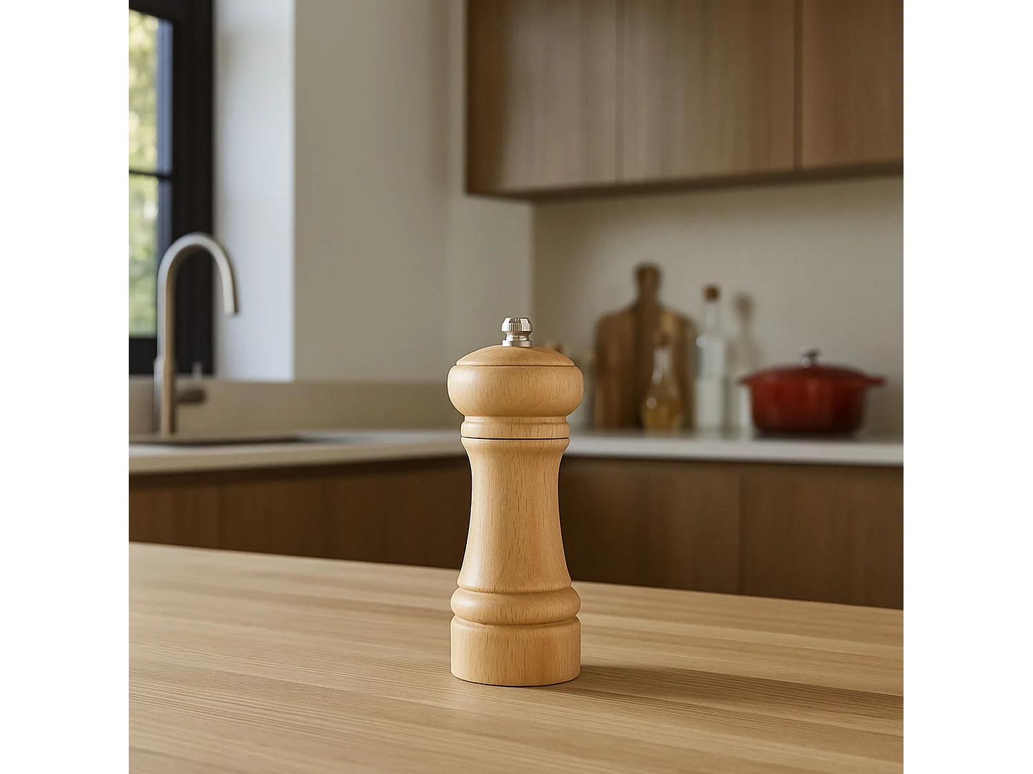 Menastyl - Moulin Sel Poivre 14cm En Bois De Hetre Broyeur Ceramique