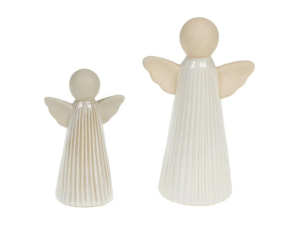 Set de 2 anges bi-matière