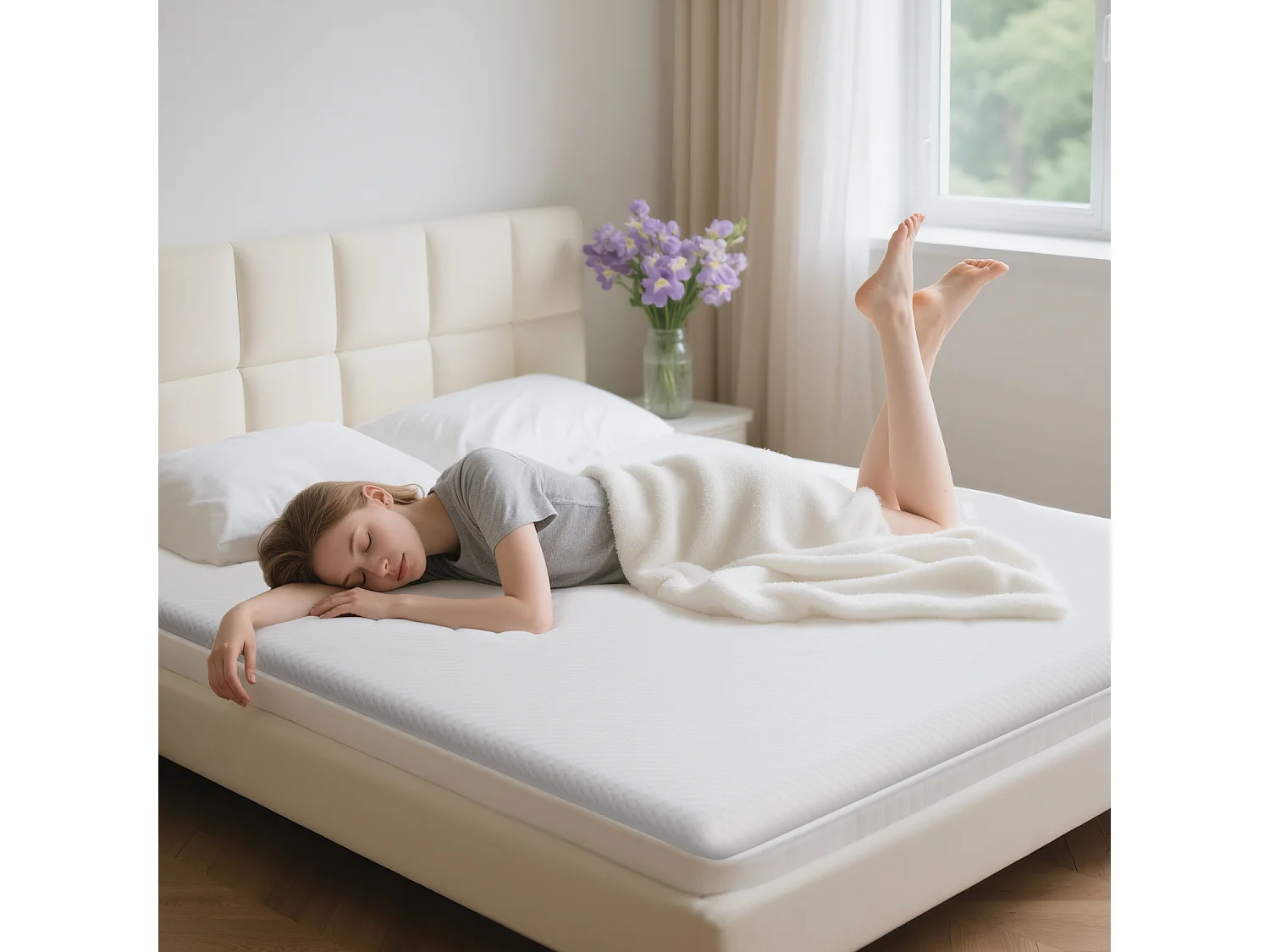 Topper - Topper 90x200 cm - Matratzentopper 3.5cm Höhe - ergonomisch und atmungsaktiv - Topper für Kinder und Erwachsene - Mit bequemem Komfortschaum