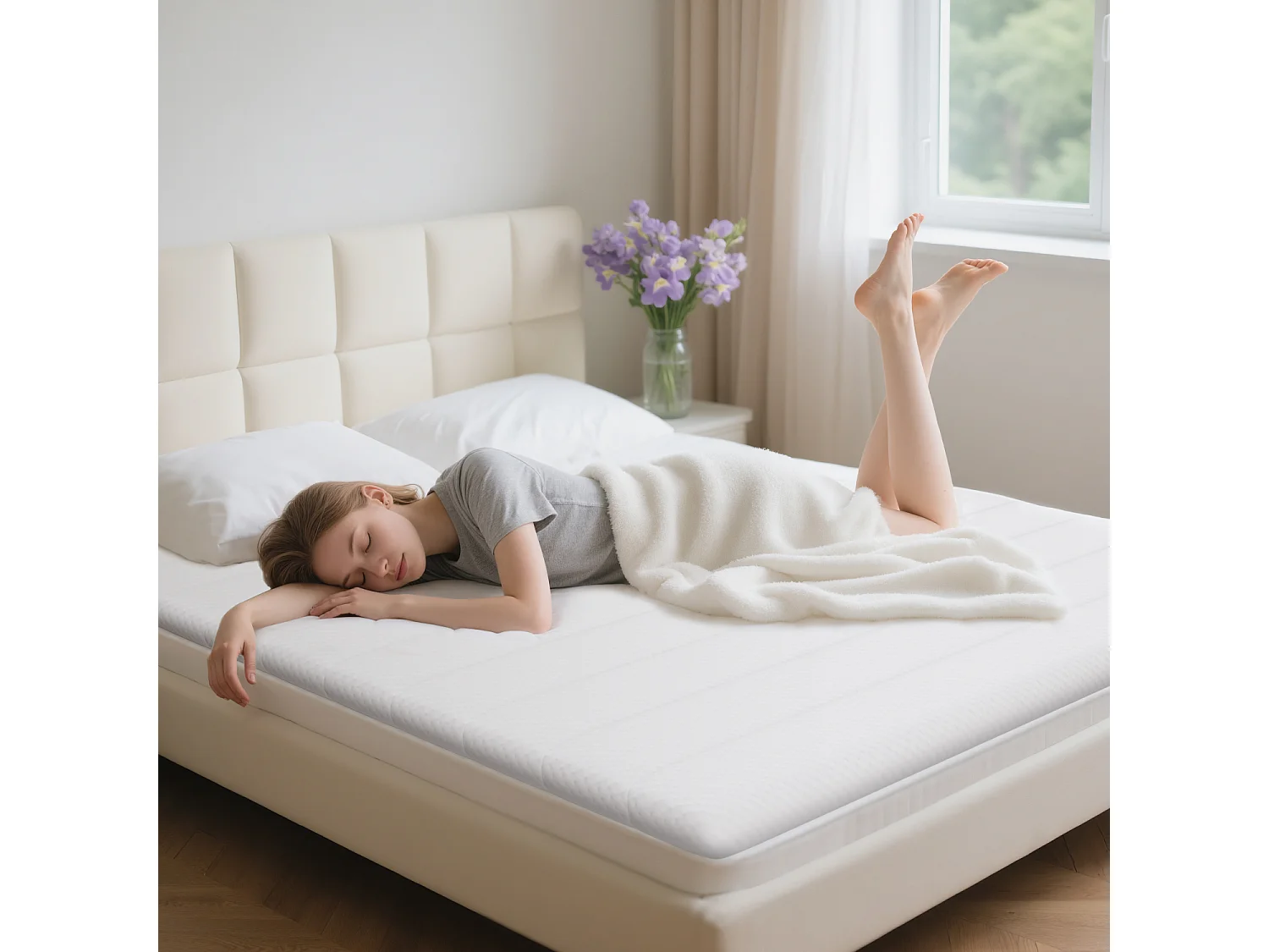 Topper - Topper 90x200 cm - Matratzentopper 3.5cm Höhe - ergonomisch und atmungsaktiv - Topper für Kinder und Erwachsene - Mit bequemem Komfortschaum