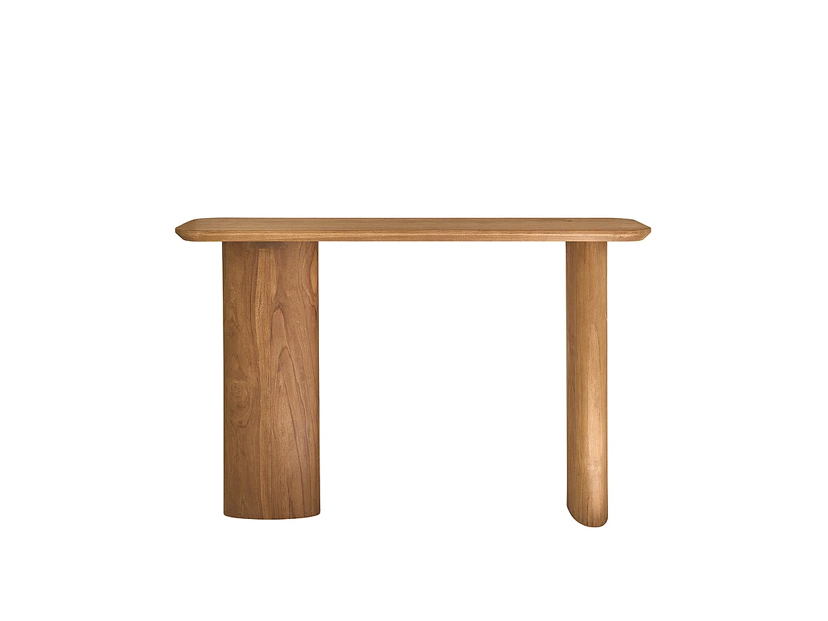 Consola de teca maciza de 120 cm