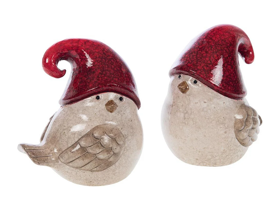 Lot de 2 oiseaux bonnet