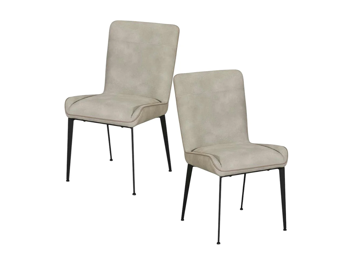 Chaise gris clair, entretien facile (lot de 2) OKA