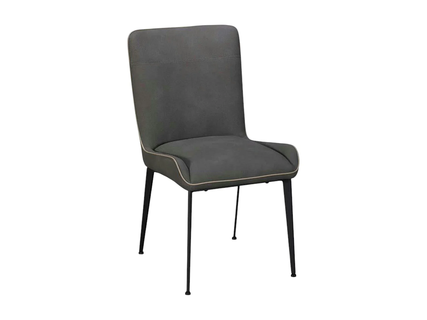Chaise gris sombre, entretien facile (lot de 2) OKA