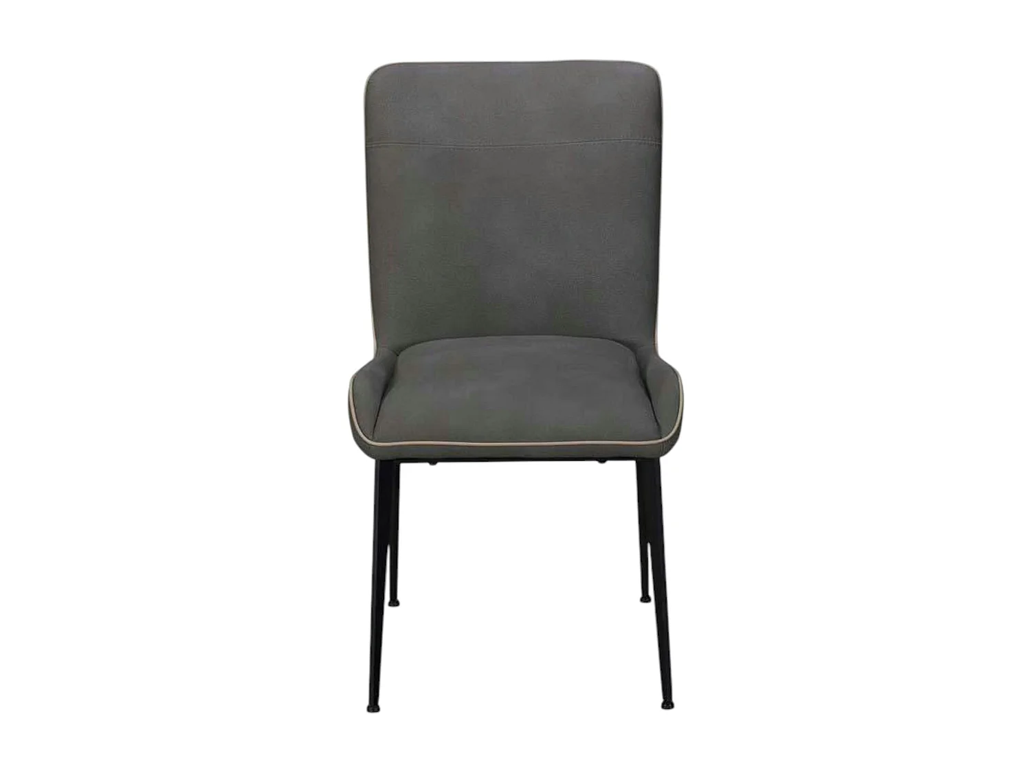 Chaise gris sombre, entretien facile (lot de 2) OKA