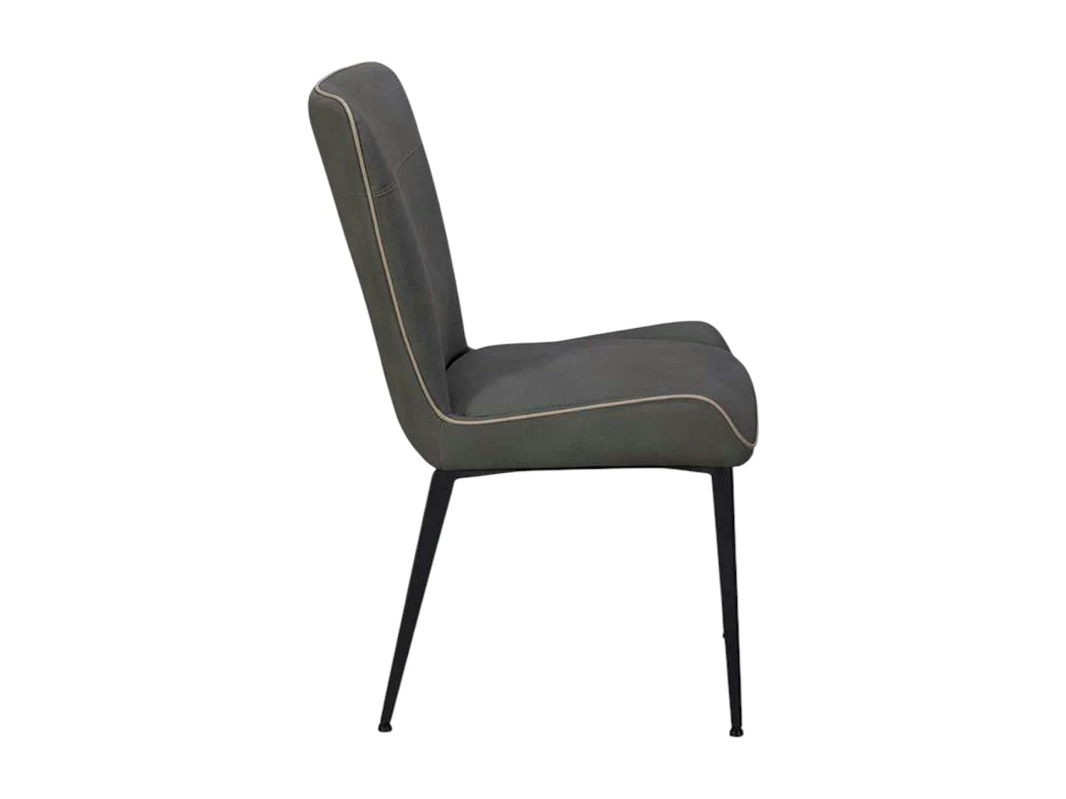 Chaise gris sombre, entretien facile (lot de 2) OKA