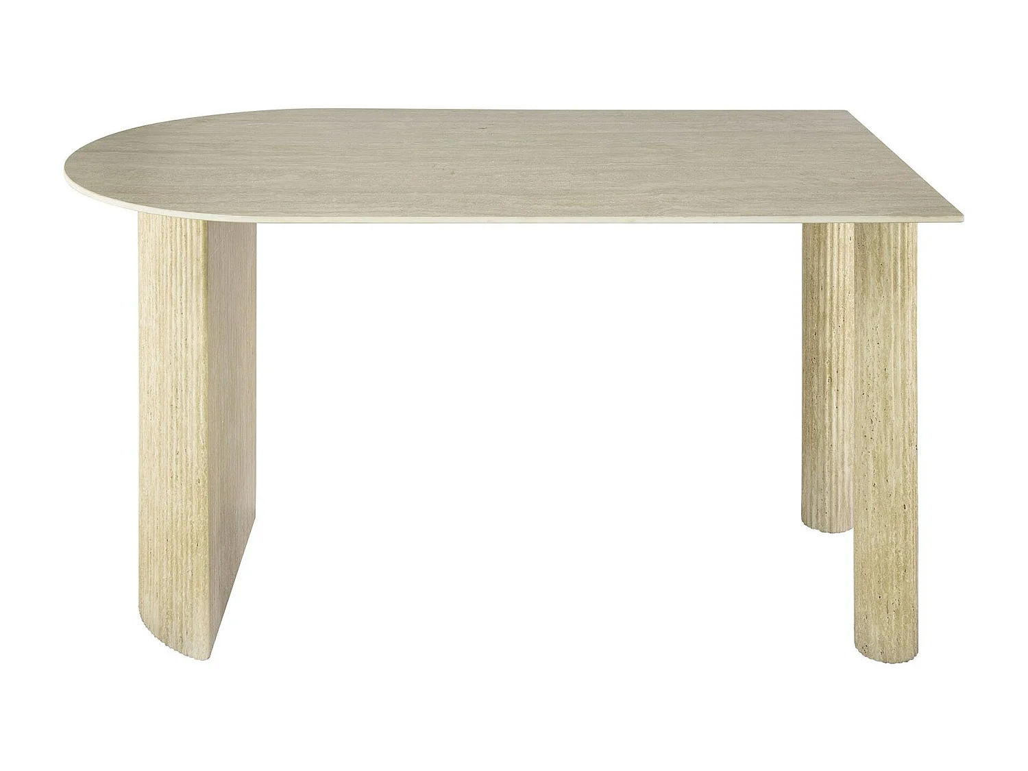 Table murale 4 pers. céramique effet travertin 140 cm ASCOLI