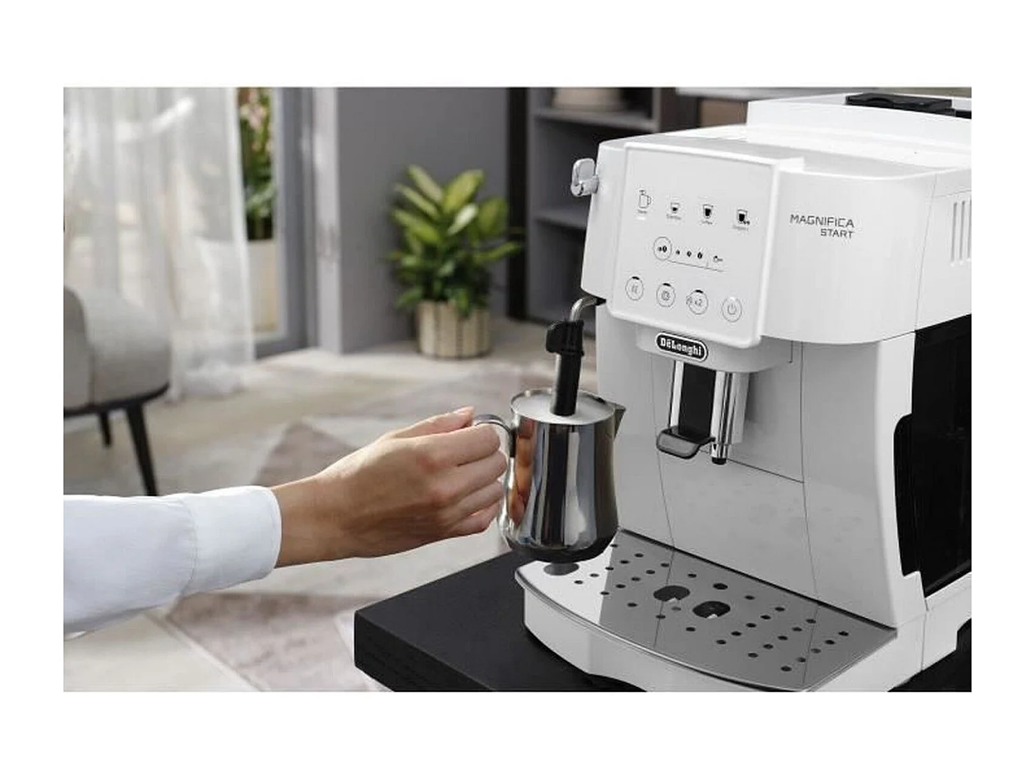 Espresso Volautomaat DELONGHI ECAM220.21.WW Wit - 3 Directe Recepten, Thermoblock, 250g Bonenreservoir, Programmeerbaar Waterfilter