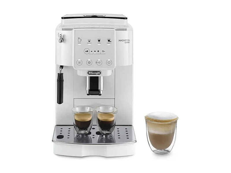 Espressomaschine mit Mahlwerk DELONGHI ECAM220.21.WW Weiß - 3 Direktrezepte, Thermoblock, 250g Bohnenbehälter, Programmierbarer Wasserfilter
