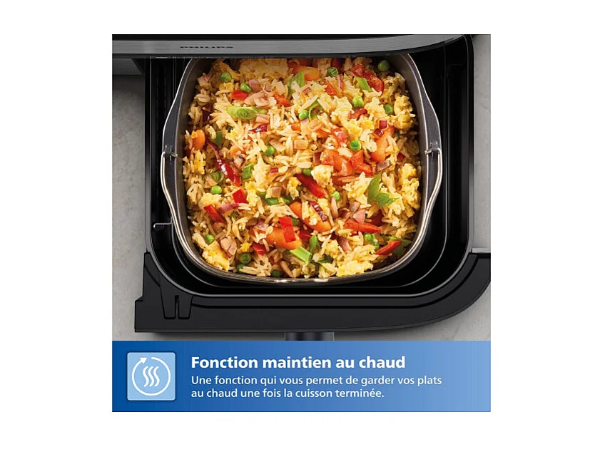 Friteuse sans huile Philips Airfryer NA555 00 Série 5000 double panier 9L