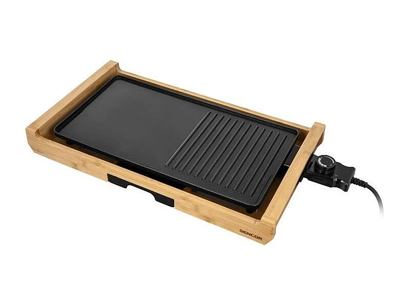 Grill électrique - SENCOR - SBG 206BK - 1800 W - Noir / Bambour