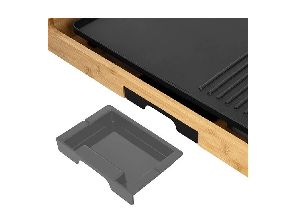 Grill électrique - SENCOR - SBG 206BK - 1800 W - Noir / Bambour