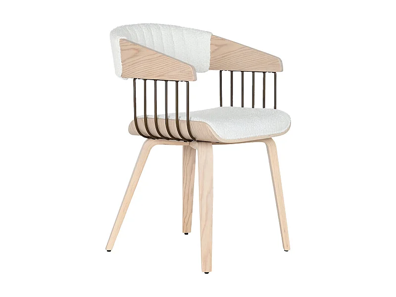 SILLA POLIESTER HAYA 48X56X83 ACOLCHADO BLANCO  ideal para tu hogar aportando glamour y un toque especial a tu casa.