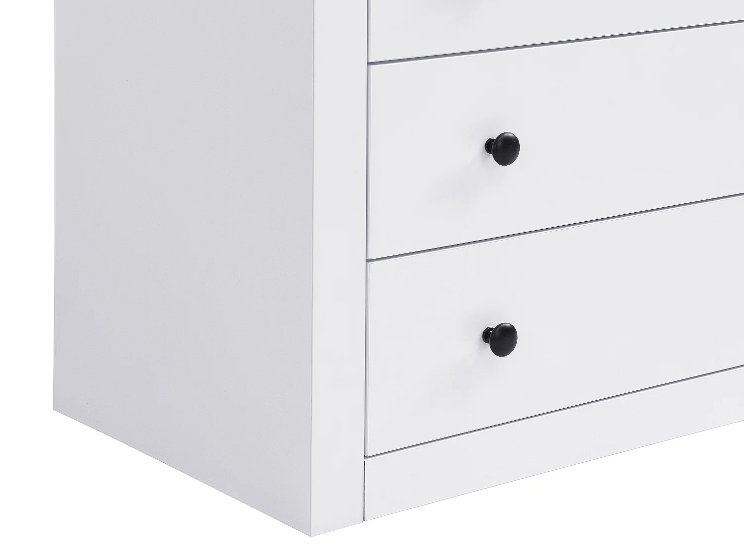 Bibliothèque avec 3 tiroirs et 4 niches en MDF - Blanc - MARALYN