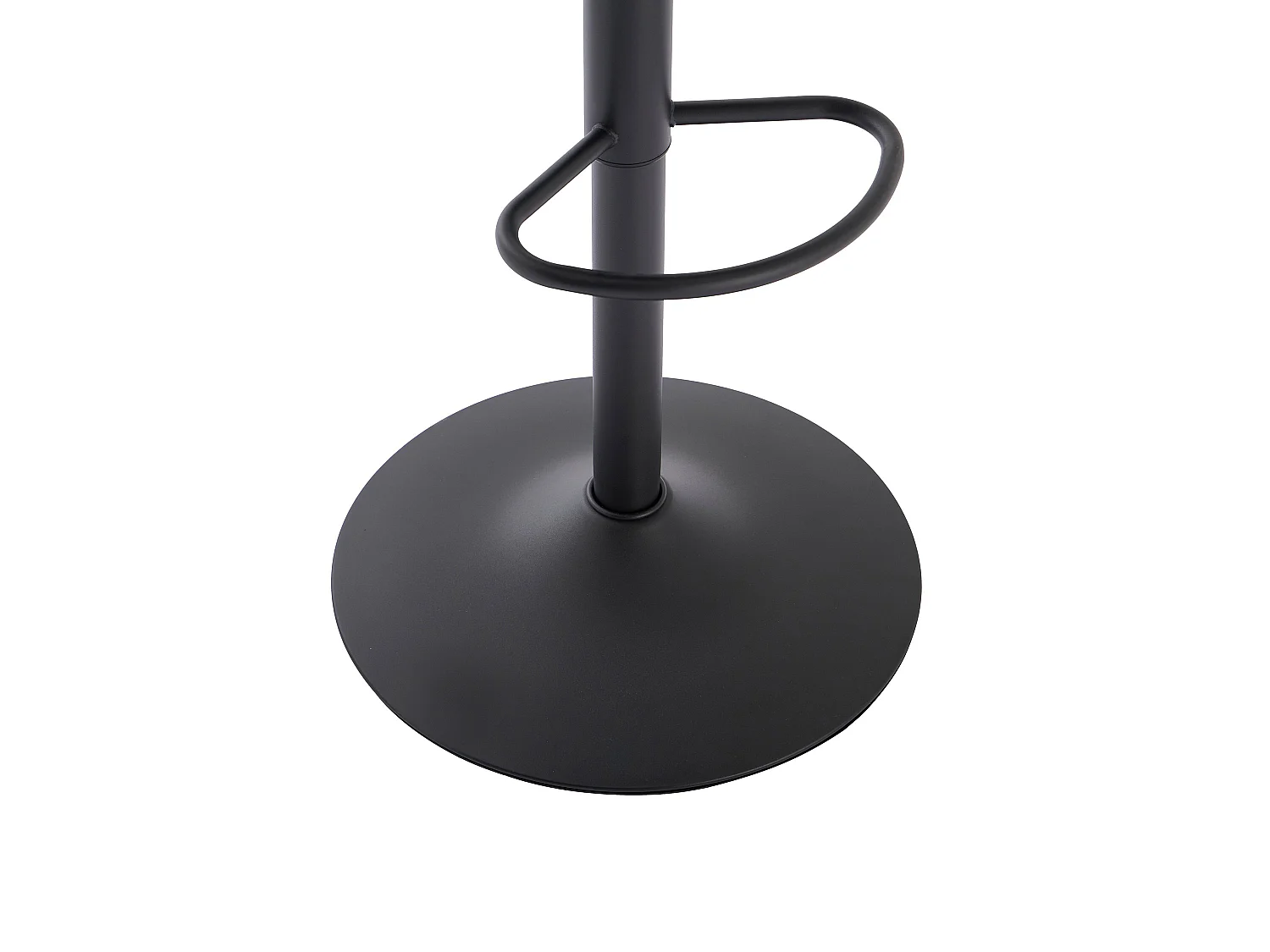 Lot de 2 tabourets de bar en polypropylène, tissu texturé et métal - Noir et crème - LIRVONO