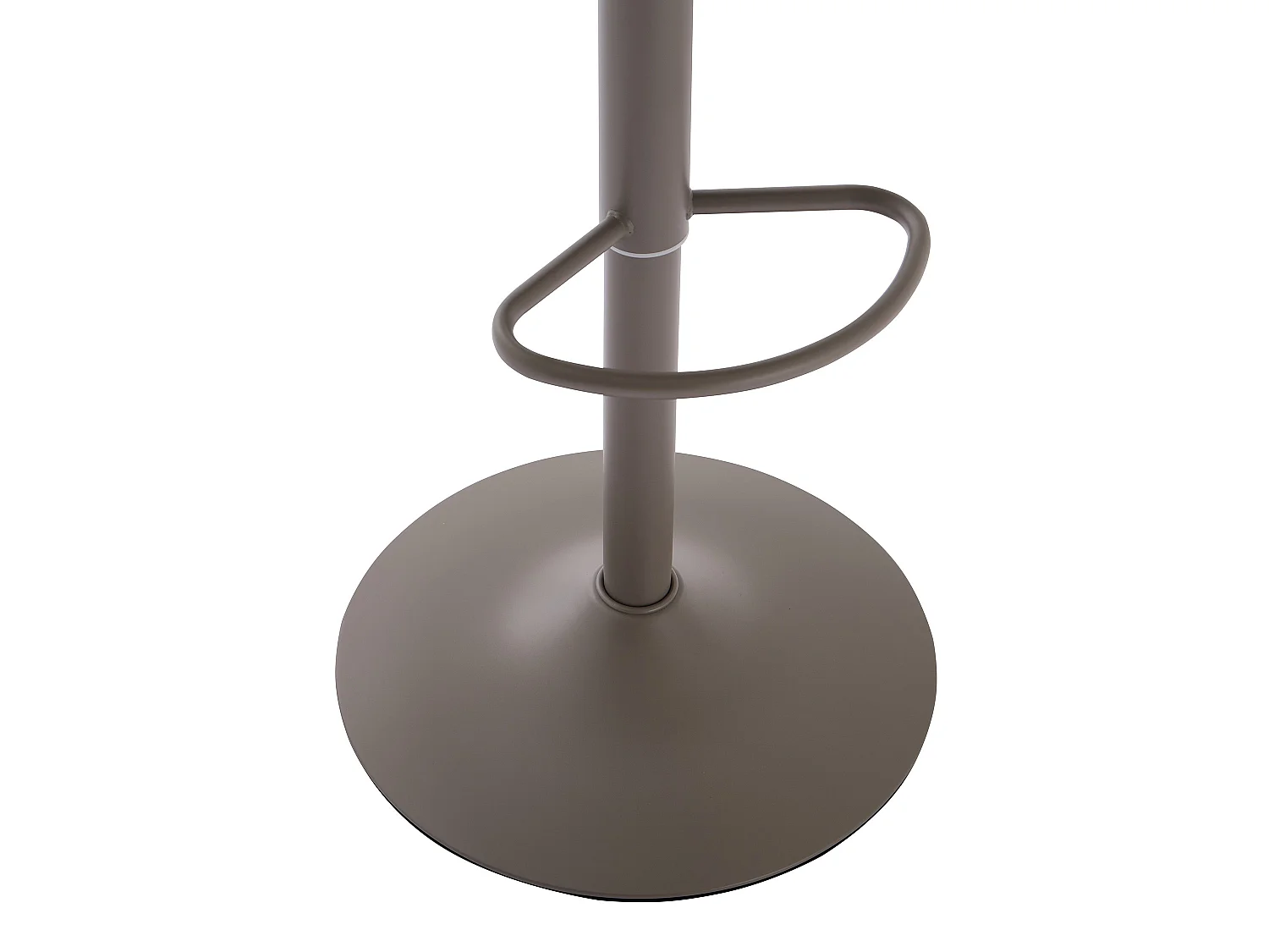 Lot de 2 tabourets de bar en polypropylène, tissu texturé et métal - Taupe - LIRVONO