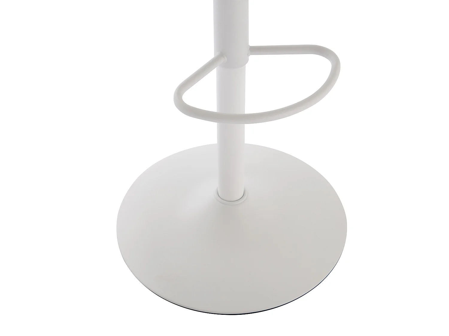 Lot de 2 tabourets de bar en polypropylène, tissu texturé et métal - Blanc et beige - LIRVONO