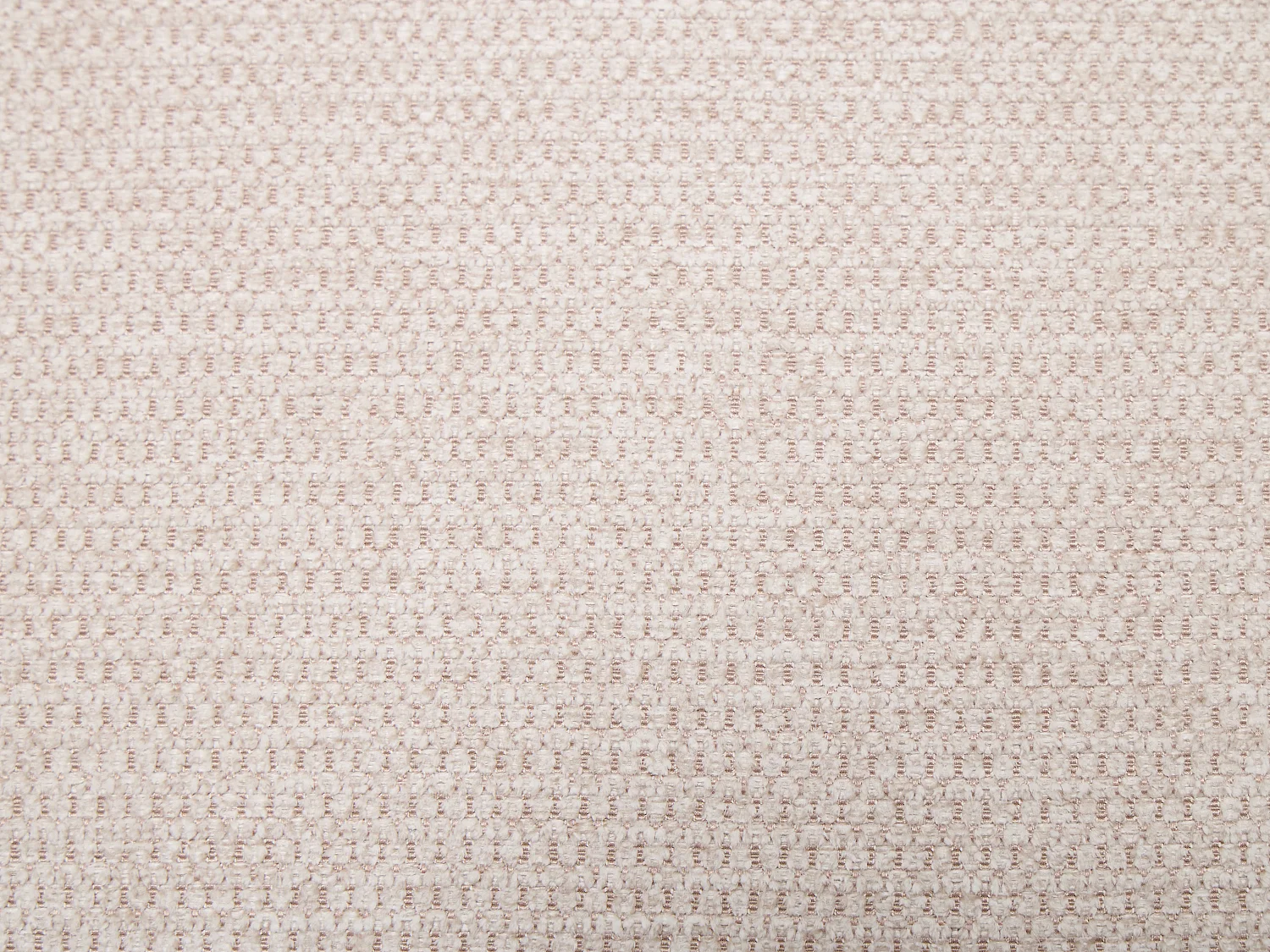 Lot de 2 tabourets de bar en polypropylène, tissu texturé et métal - Blanc et beige - LIRVONO
