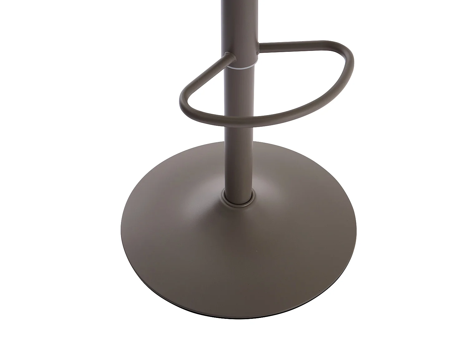 Lot de 2 tabourets de bar en polypropylène, tissu texturé et métal - Taupe et beige - DORELIO