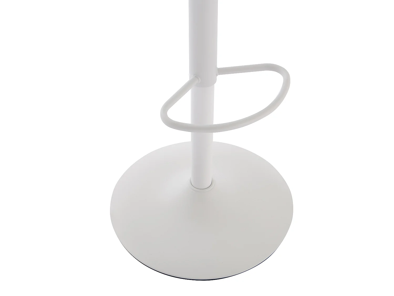 Lot de 2 tabourets de bar en polypropylène, tissu texturé et métal - Blanc et beige - DORELIO