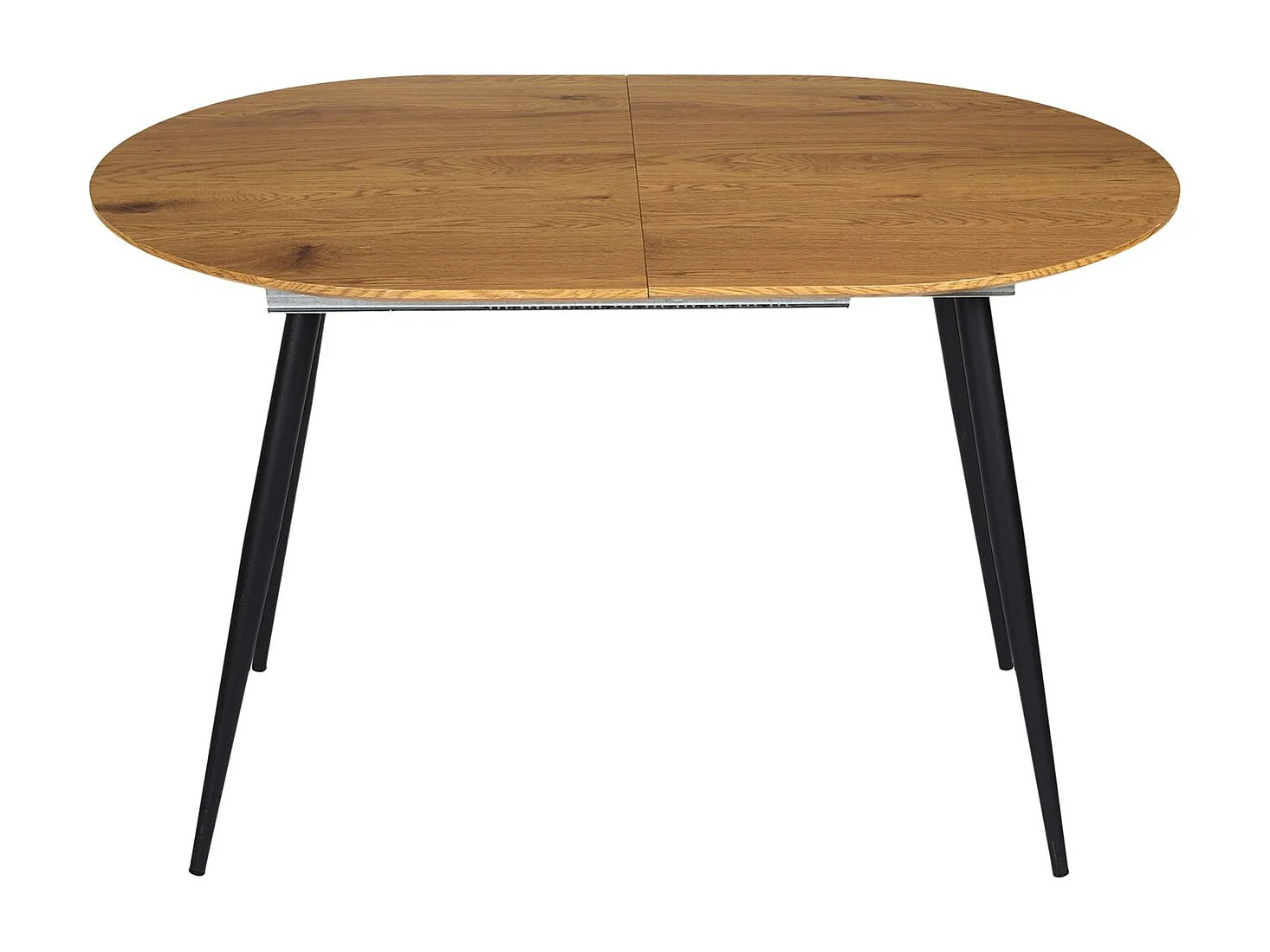 Table extensible ovale pour 4 à 6 personnes effet bois - L.120 à 160cm