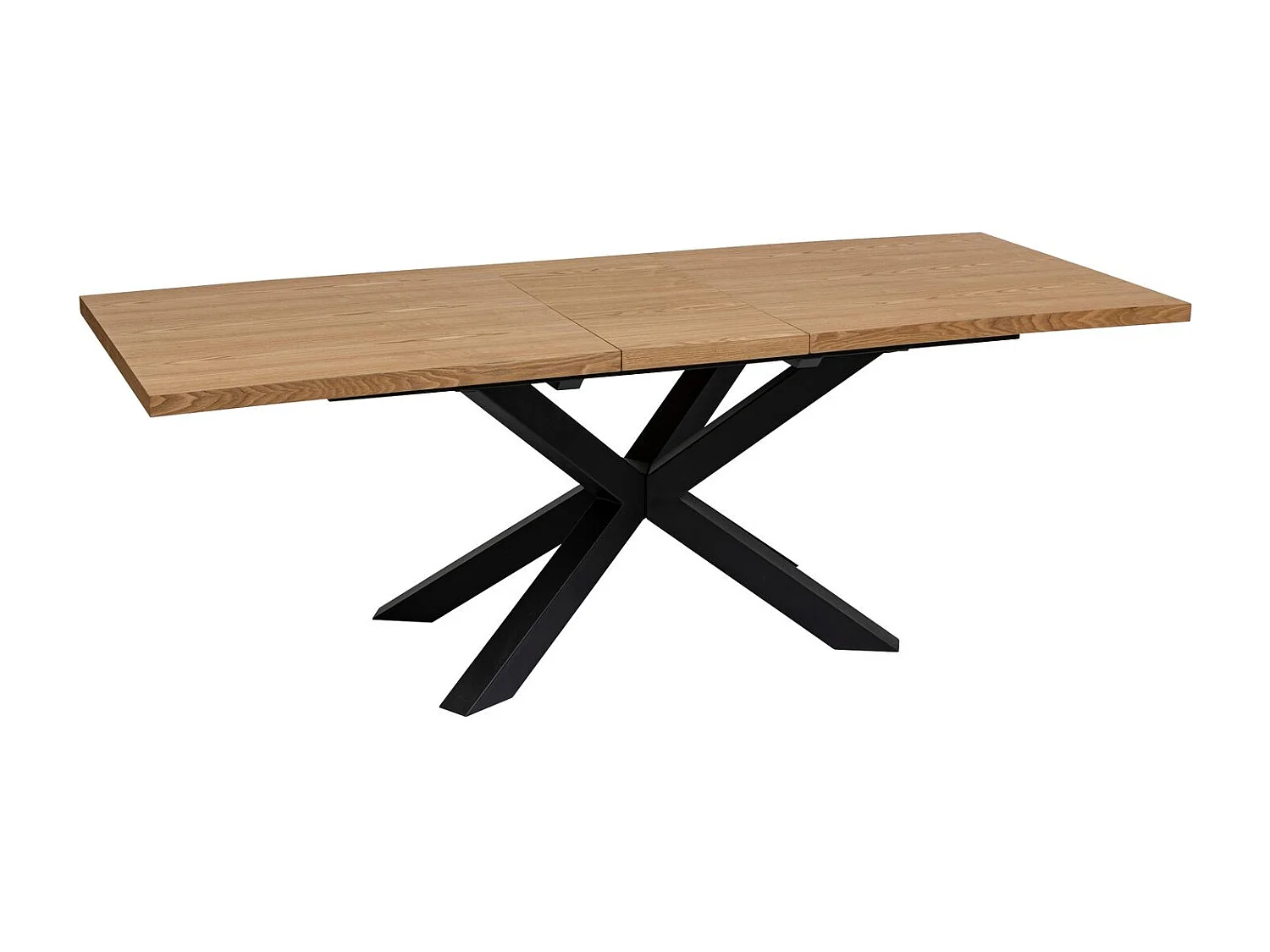 Table à manger extensible Olaf en bois et métal pour 6 à 8 personnes - Marron