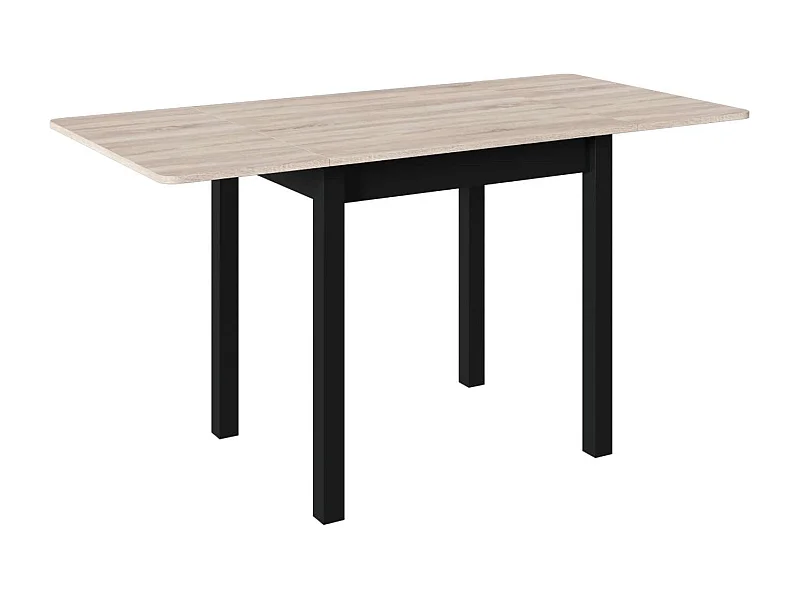 Table extensible 2 à 6 places en bois - Beige et noir