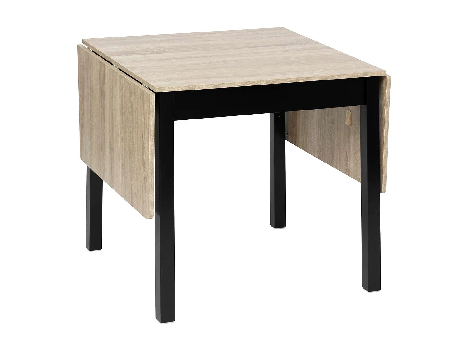 Table extensible 2 à 6 places en bois - Beige et noir