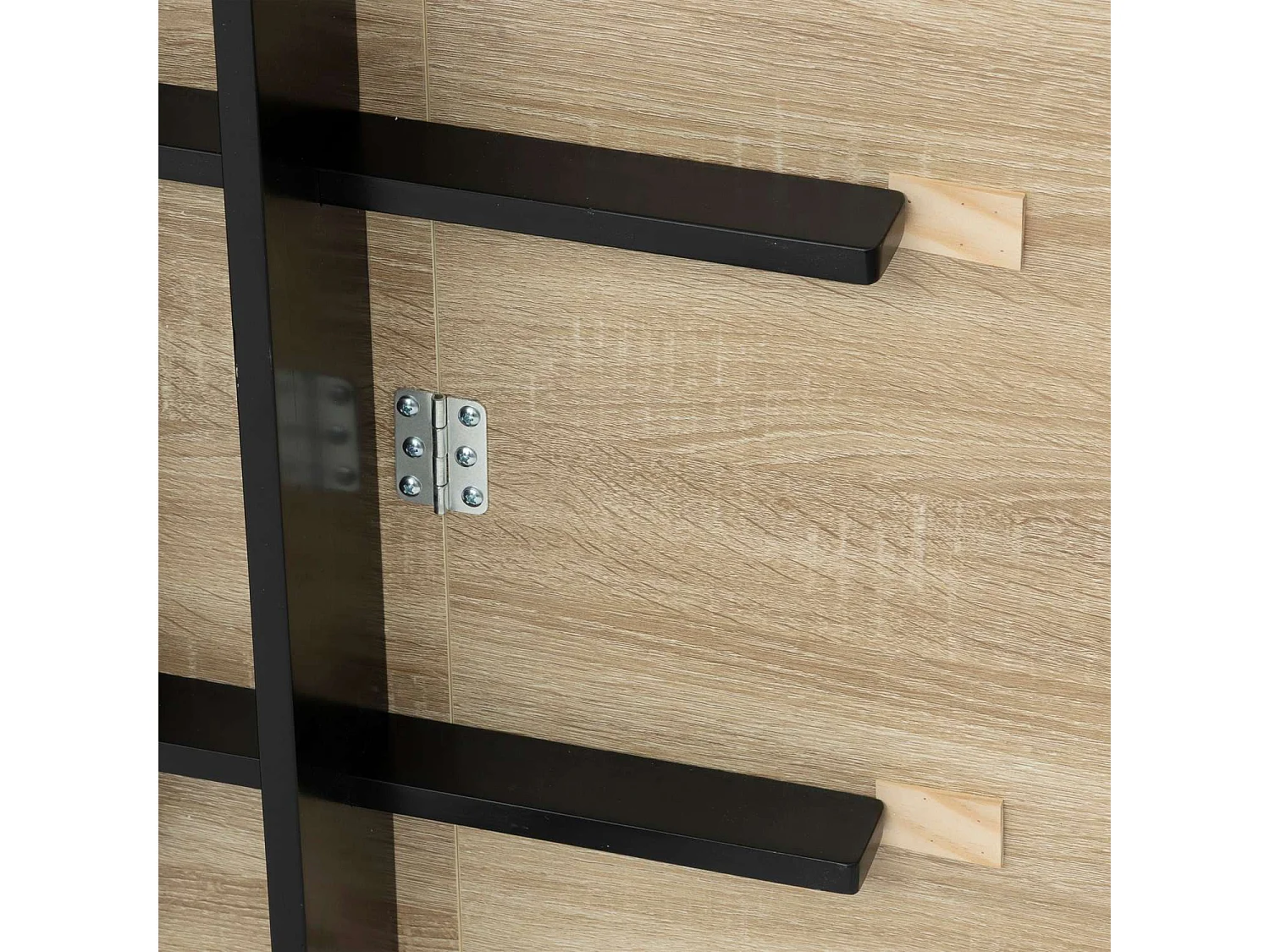 Table extensible 2 à 6 places en bois - Beige et noir