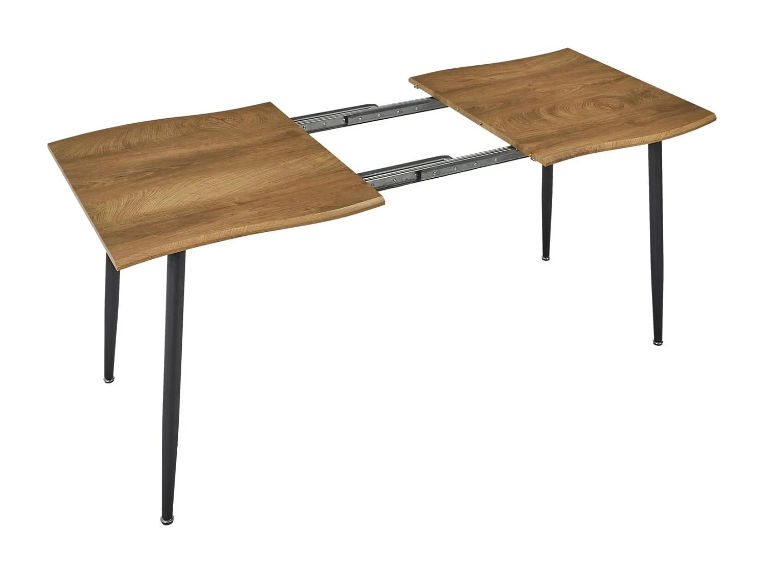 Table extensible pour 4 à 6 personnes en bois Honoré  - Marron et noir
