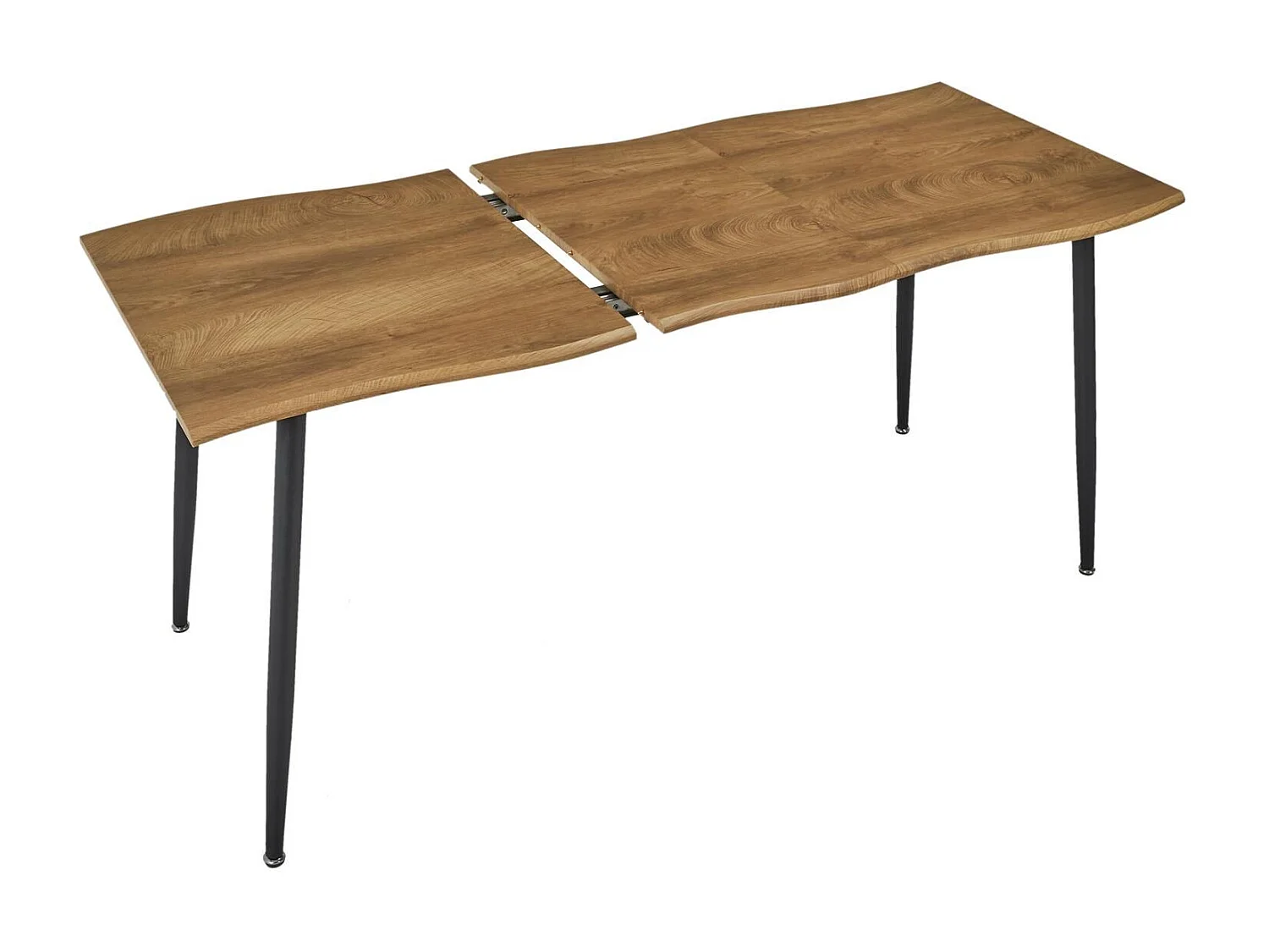 Table extensible pour 4 à 6 personnes en bois Honoré  - Marron et noir